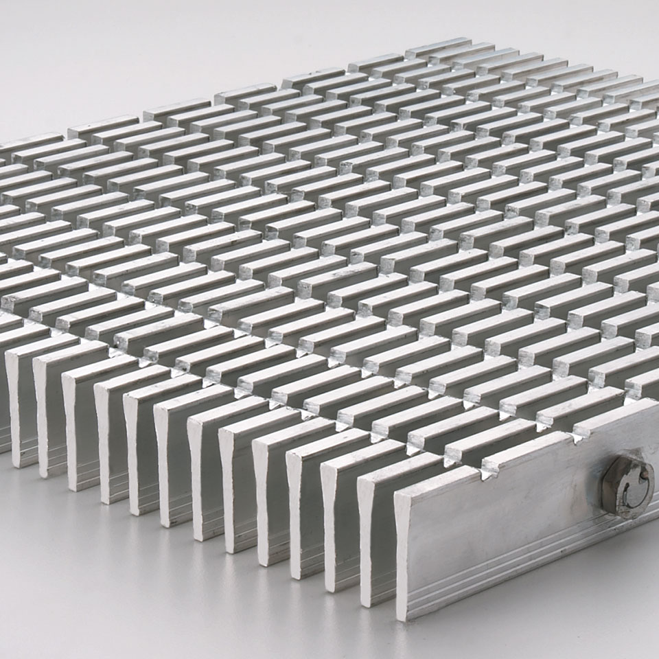 Grilles gratte-pieds Grilles gratte-pieds avec lames droites quadrillées large - LD-QL